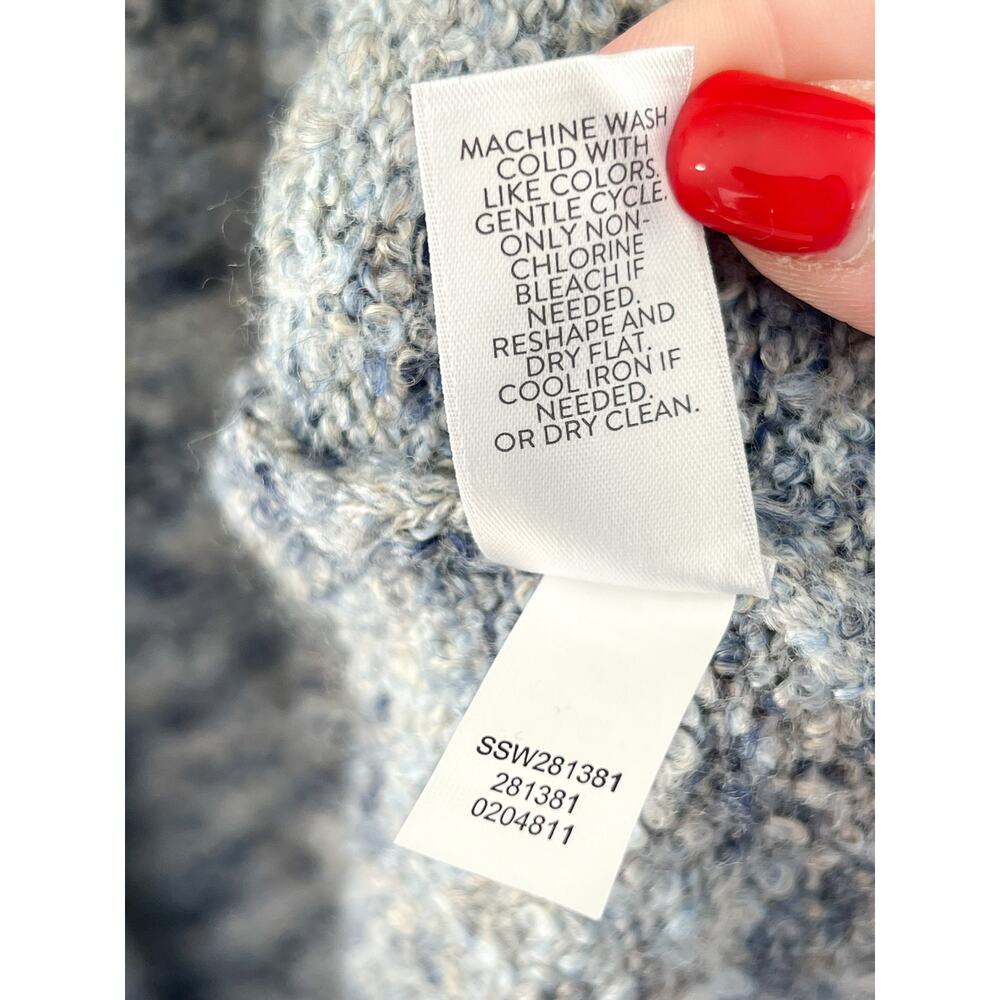 J. Jill Pure Jill Wool Blend Melange Knit Cardigan Sweater Small Cozy Longline - Picture 7 of 7